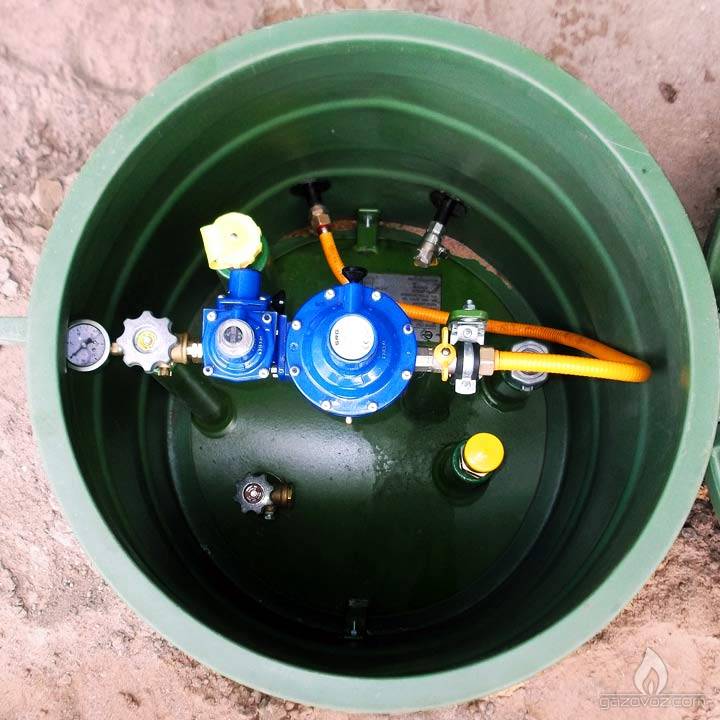 Регулятор давления газа SRG 511 на газгольдере Chemet
